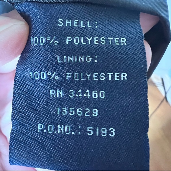 London Fog Black Hooded Trench Coat Floral Lining Women’s XL Rain Jacket - Picture 7 of 15